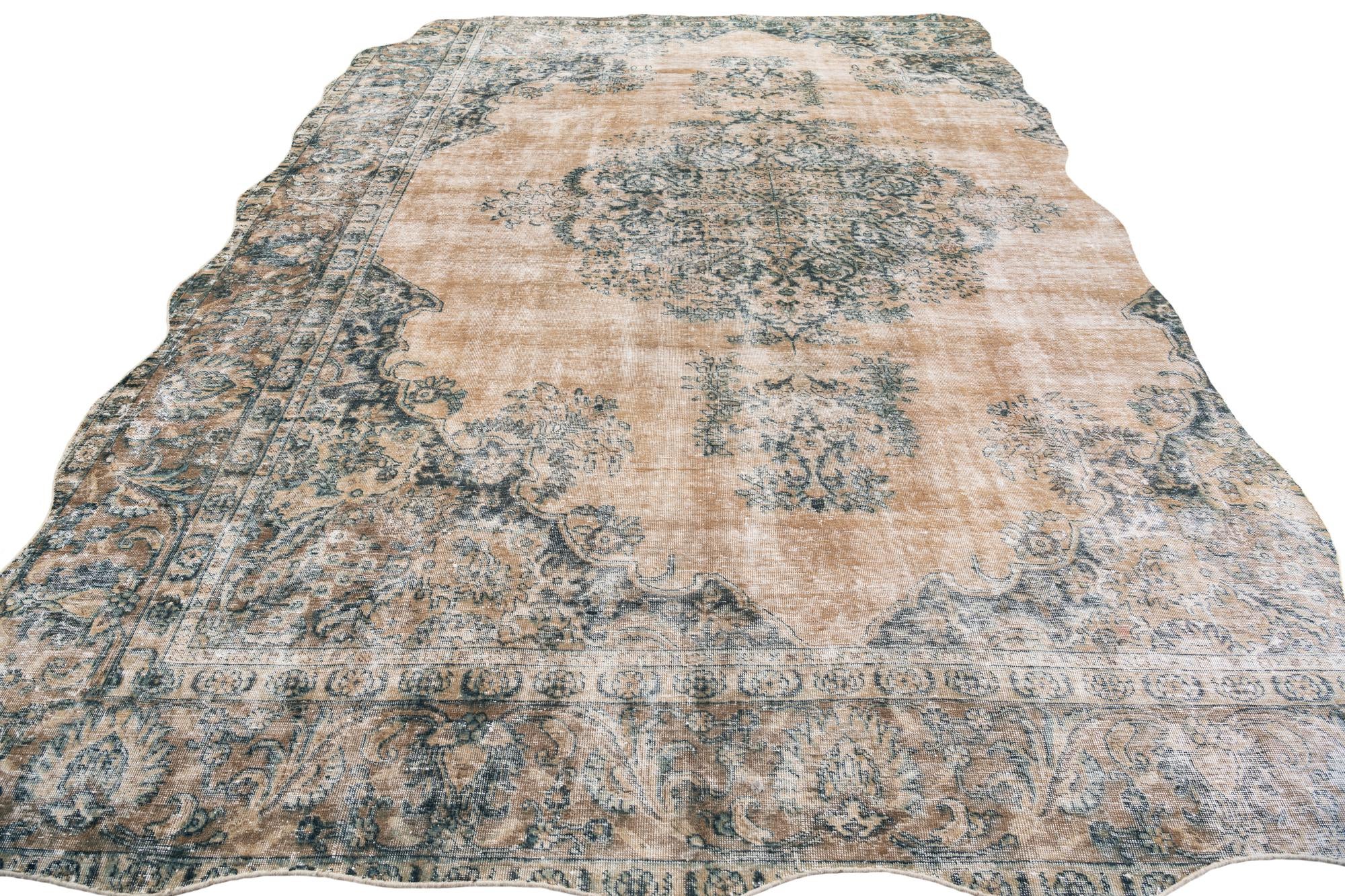 8' 4 x 11' 10 Hand Knotted Ultra Vintage Persian Wool Rug