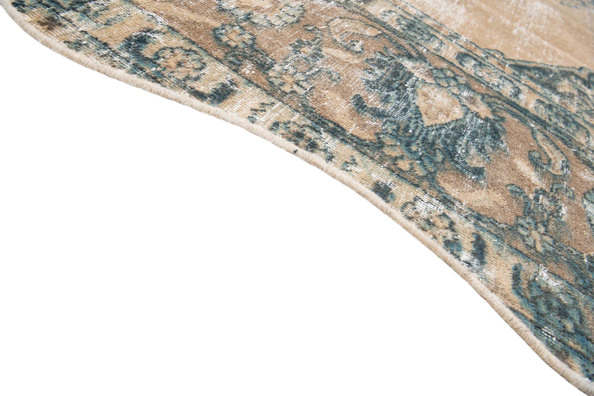 8' 4 x 11' 10 Hand Knotted Ultra Vintage Persian Wool Rug