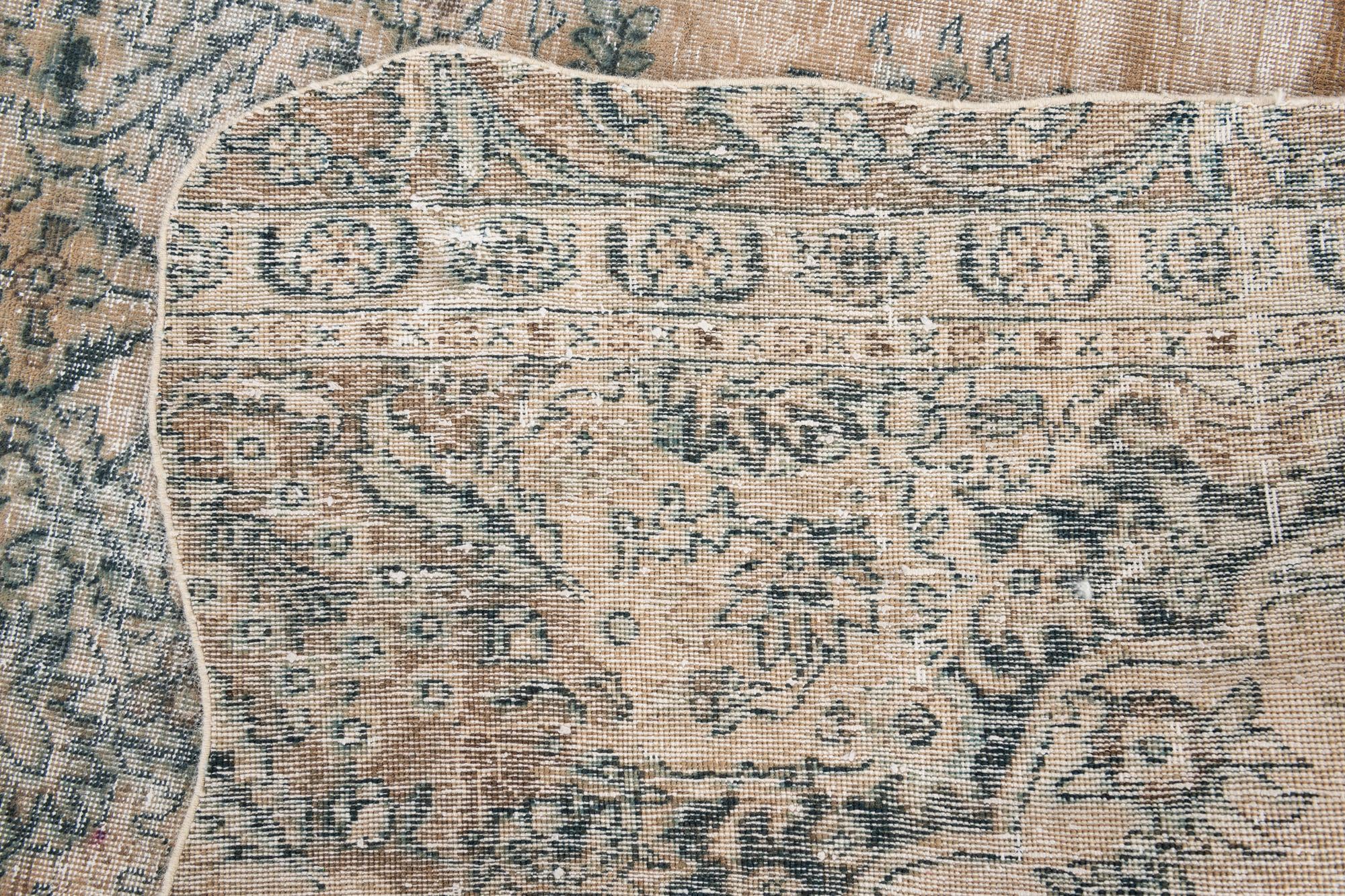 8' 4 x 11' 10 Hand Knotted Ultra Vintage Persian Wool Rug