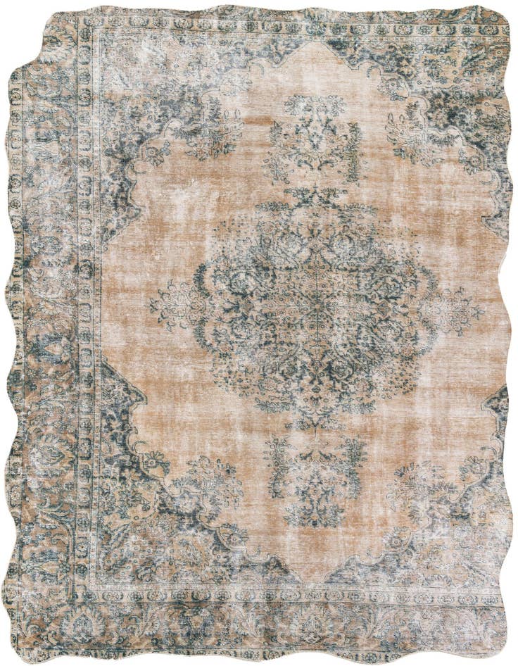 Detail image of 8' 4 x 11' 10 Hand Knotted Ultra Vintage Persian Wool Rug