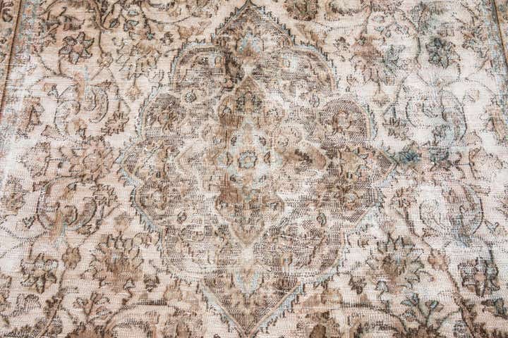 6' 4 x 9' 8 Hand Knotted Ultra Vintage Persian Wool Rug