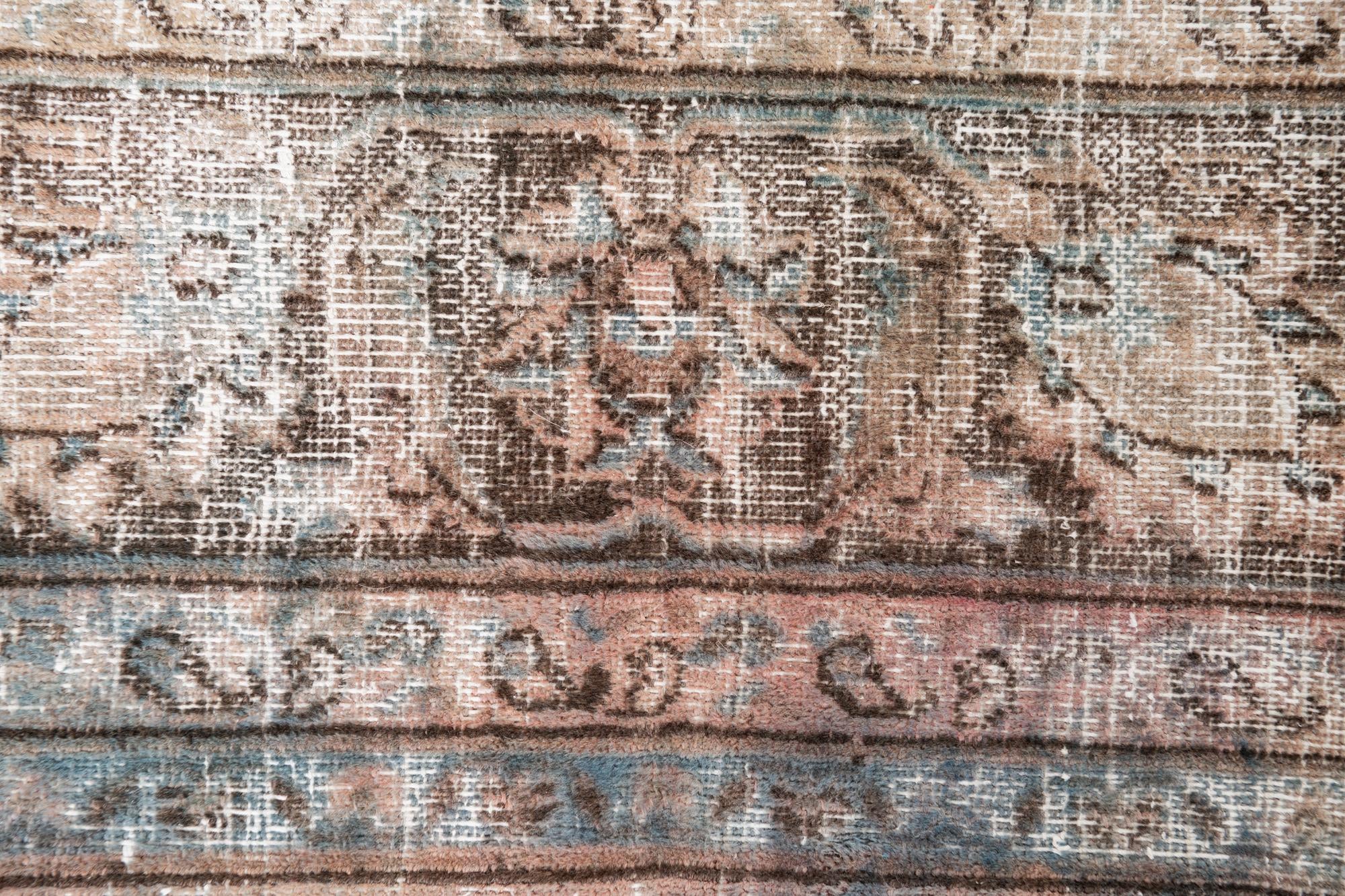 6' 4 x 9' 8 Hand Knotted Ultra Vintage Persian Wool Rug