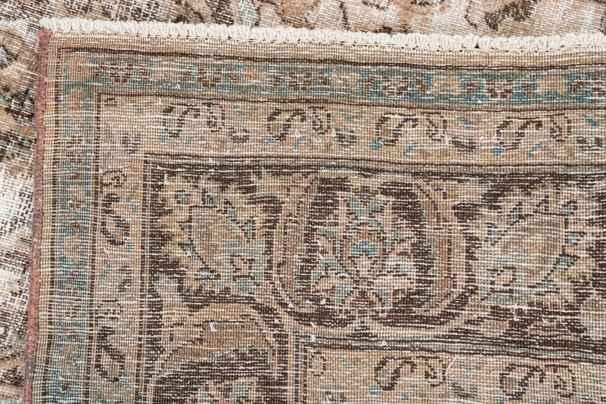6' 4 x 9' 8 Hand Knotted Ultra Vintage Persian Wool Rug
