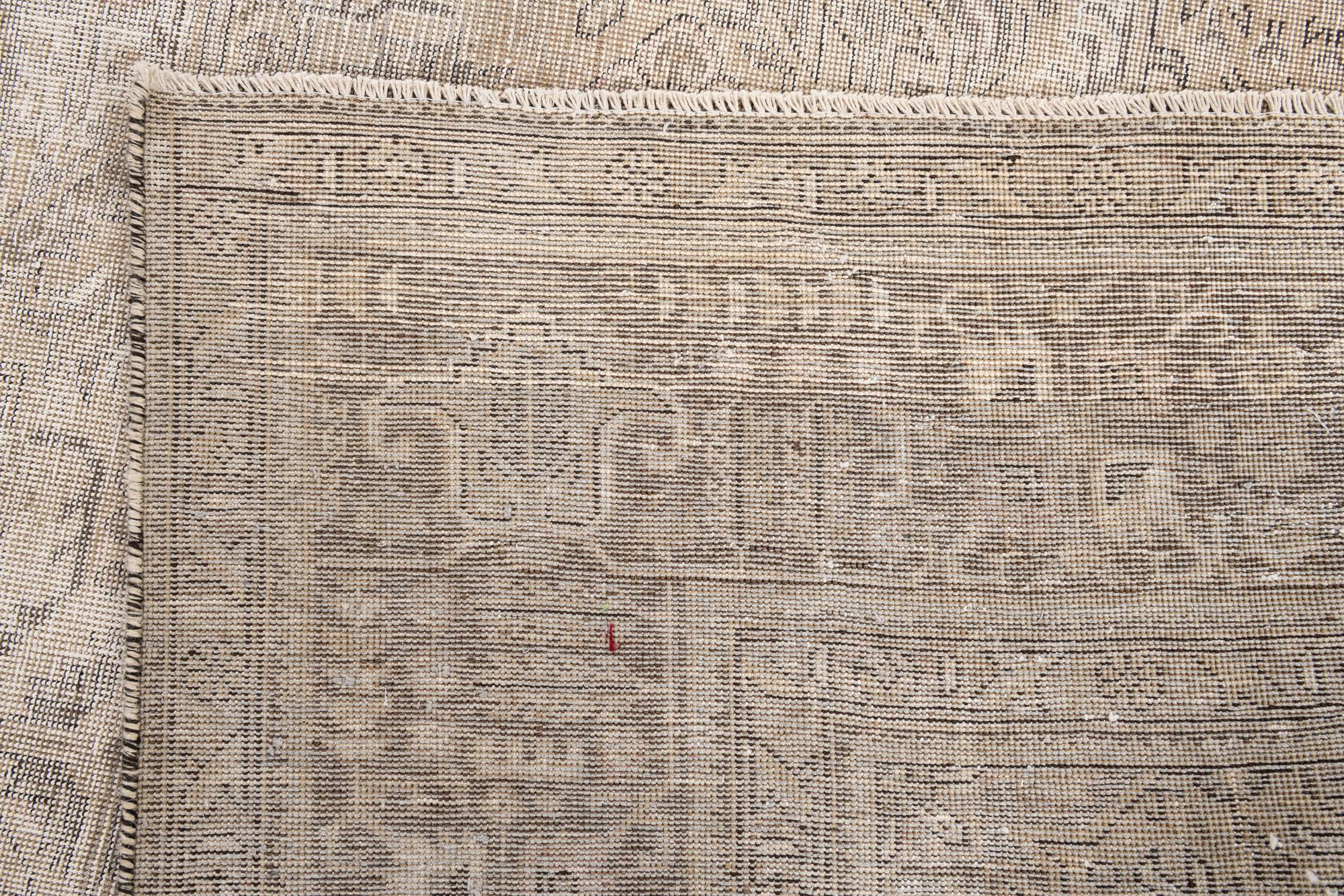 9' 8 x 12' 10 Hand Knotted Ultra Vintage Persian Wool Rug