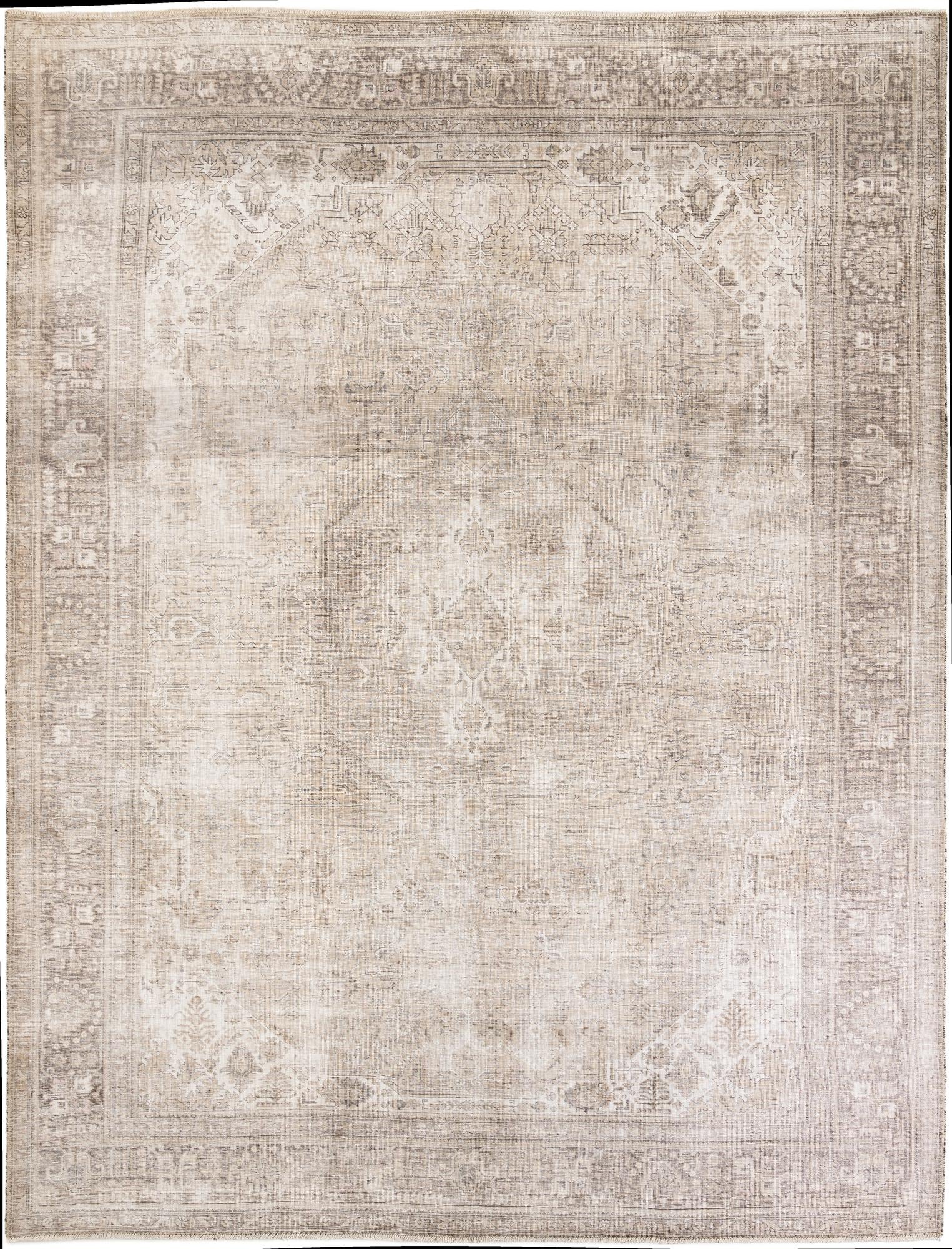 9' 8 x 12' 10 Hand Knotted Ultra Vintage Persian Wool Rug