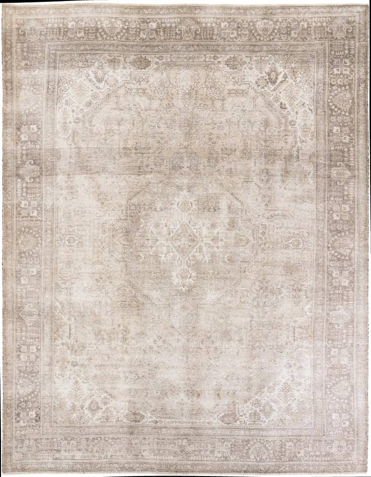 Detail image of 9' 8 x 12' 10 Hand Knotted Ultra Vintage Persian Wool Rug