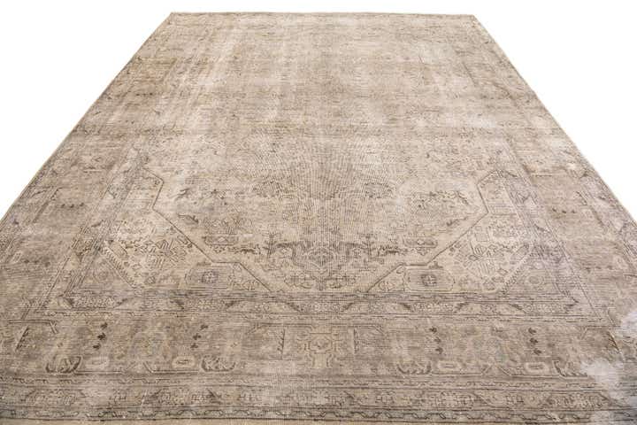 9' 8 x 12' 8 Hand Knotted Ultra Vintage Persian Wool Rug