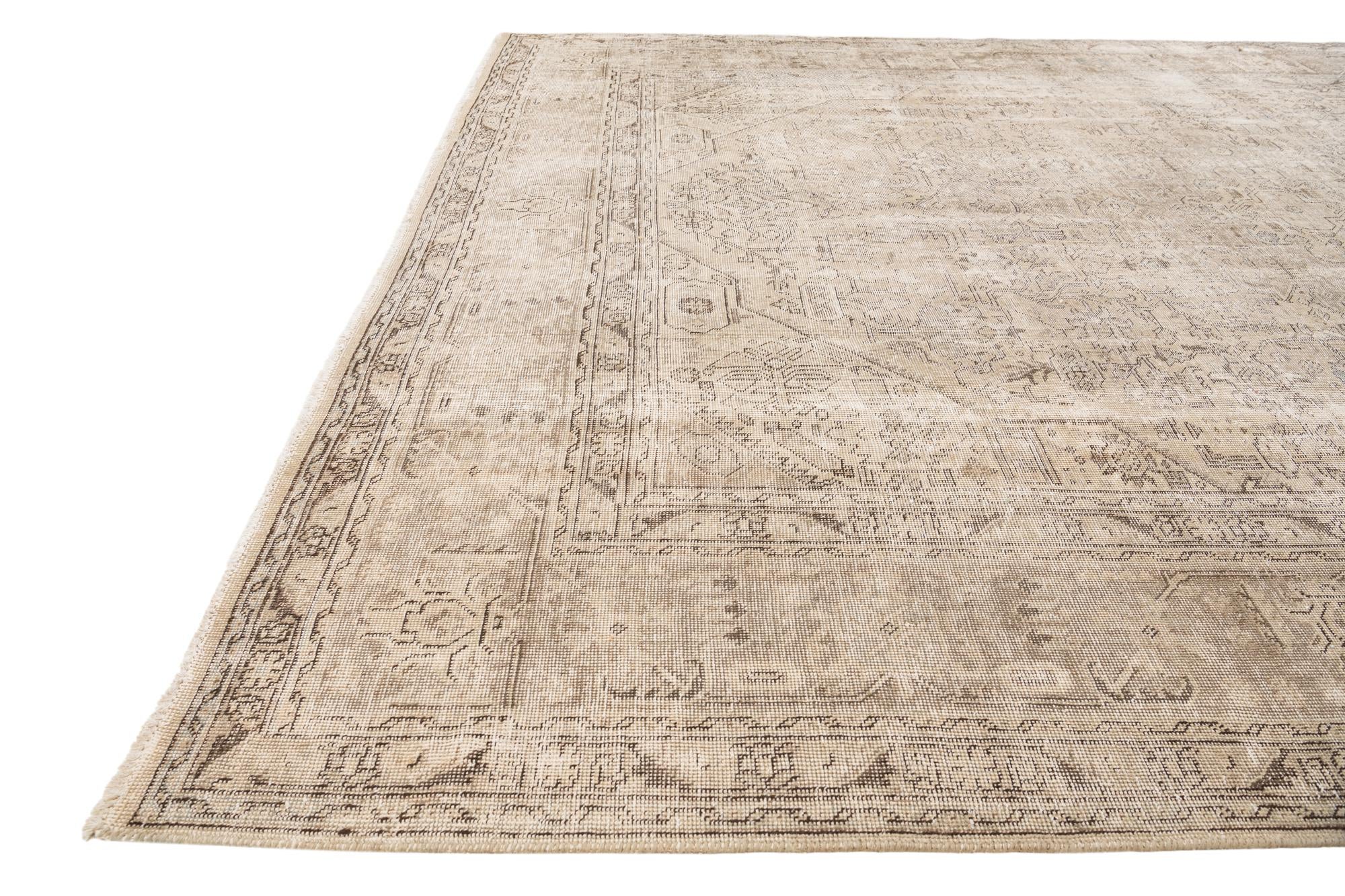 9' 8 x 12' 8 Hand Knotted Ultra Vintage Persian Wool Rug