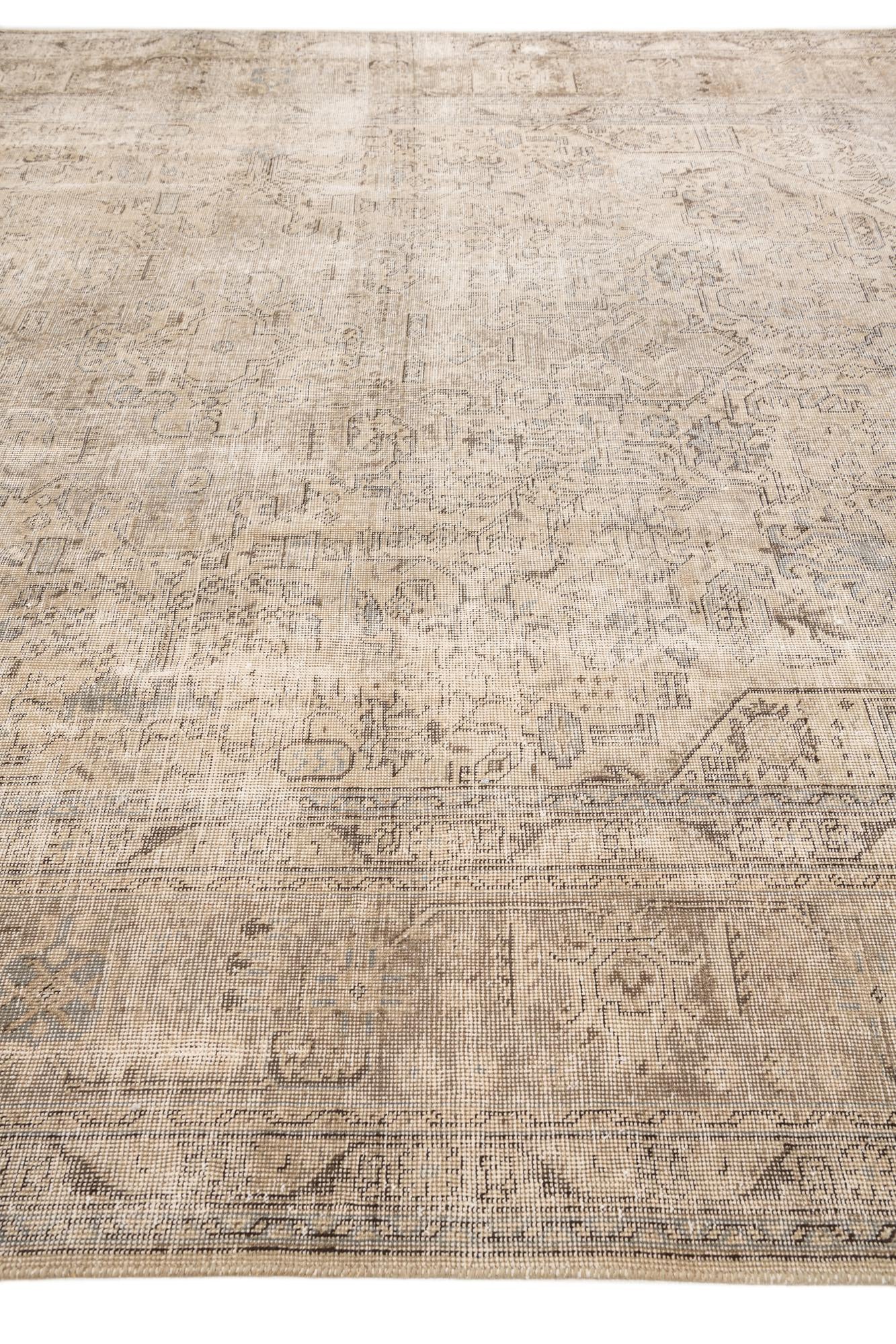 9' 8 x 12' 8 Hand Knotted Ultra Vintage Persian Wool Rug