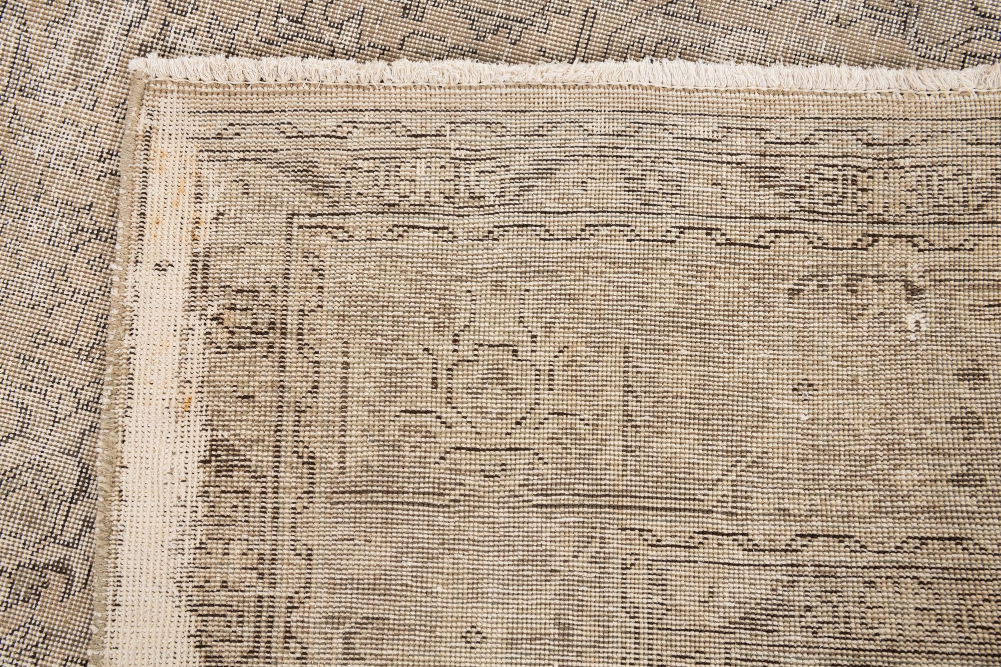 9' 8 x 12' 8 Hand Knotted Ultra Vintage Persian Wool Rug