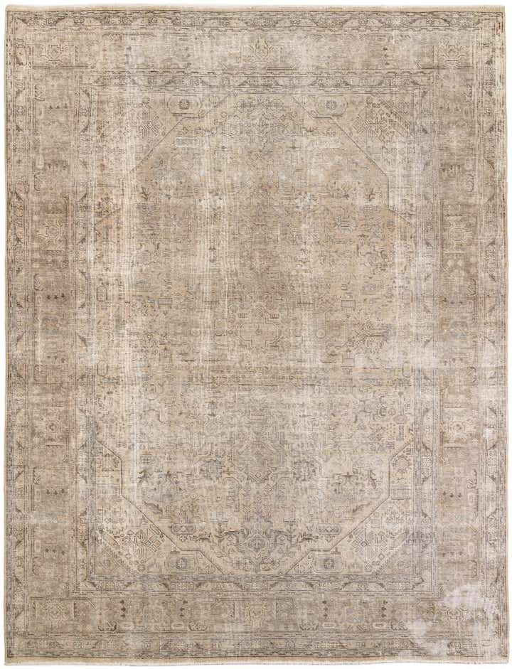 9' 8 x 12' 8 Hand Knotted Ultra Vintage Persian Wool Rug