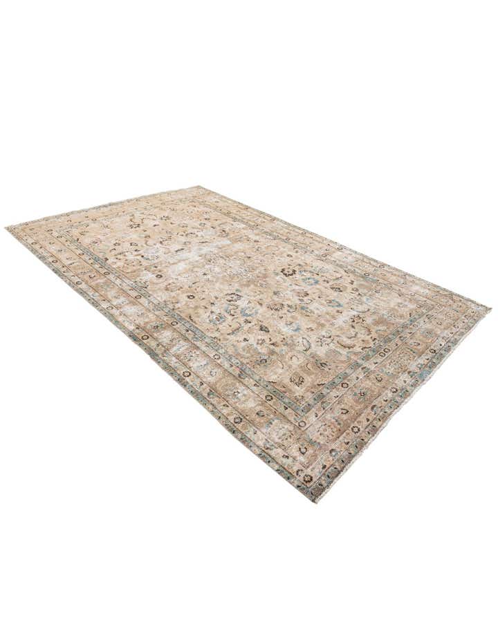 6' 3 x 10' 1 Hand Knotted Ultra Vintage Persian Wool Rug