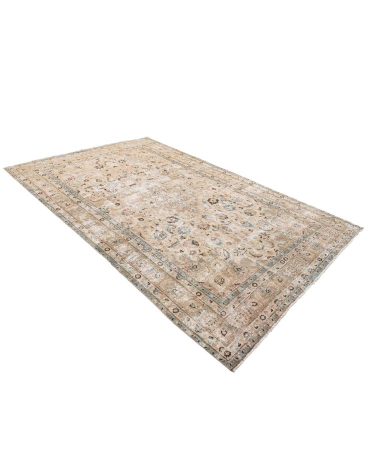 Detail image of 6' 3 x 10' 1 Hand Knotted Ultra Vintage Persian Wool Rug