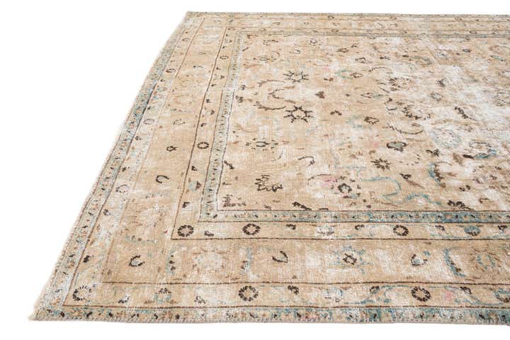 6' 3 x 10' 1 Hand Knotted Ultra Vintage Persian Wool Rug