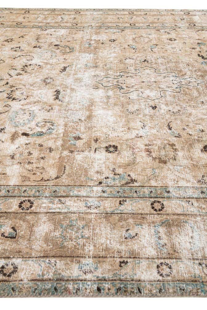 6' 3 x 10' 1 Hand Knotted Ultra Vintage Persian Wool Rug