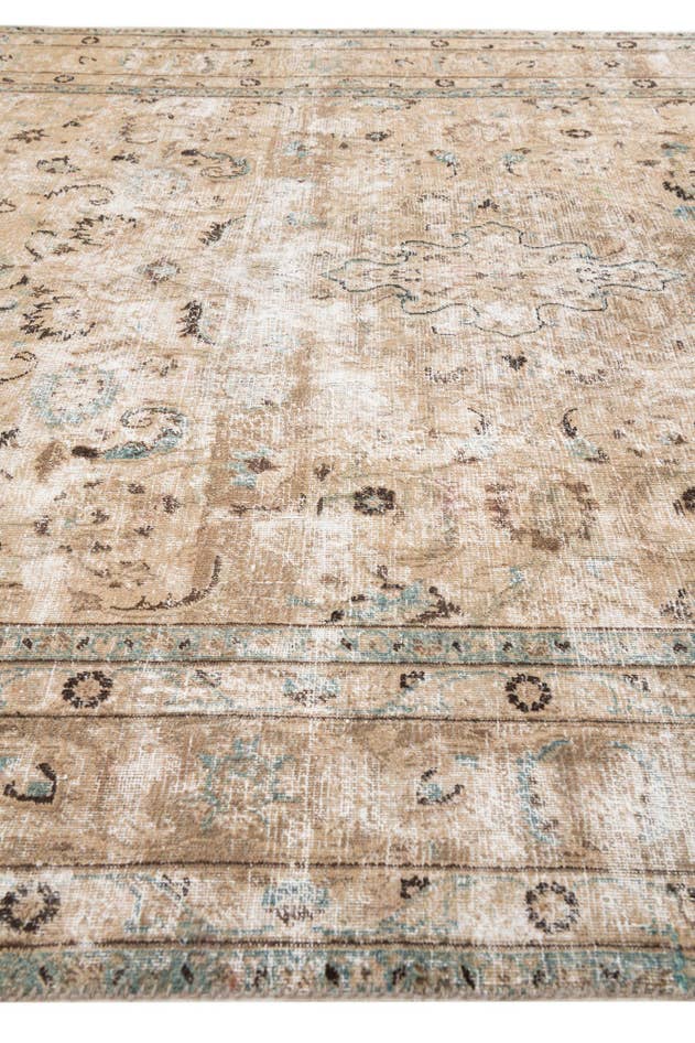 Detail image of 6' 3 x 10' 1 Hand Knotted Ultra Vintage Persian Wool Rug