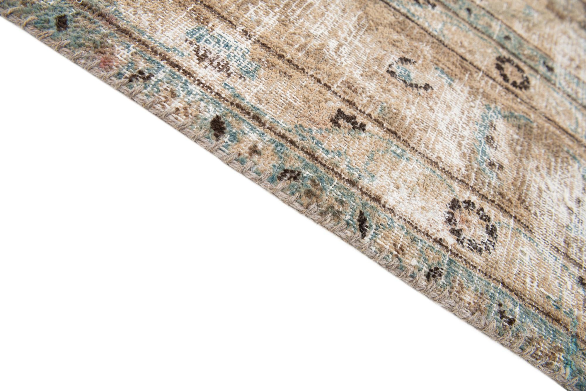 6' 3 x 10' 1 Hand Knotted Ultra Vintage Persian Wool Rug