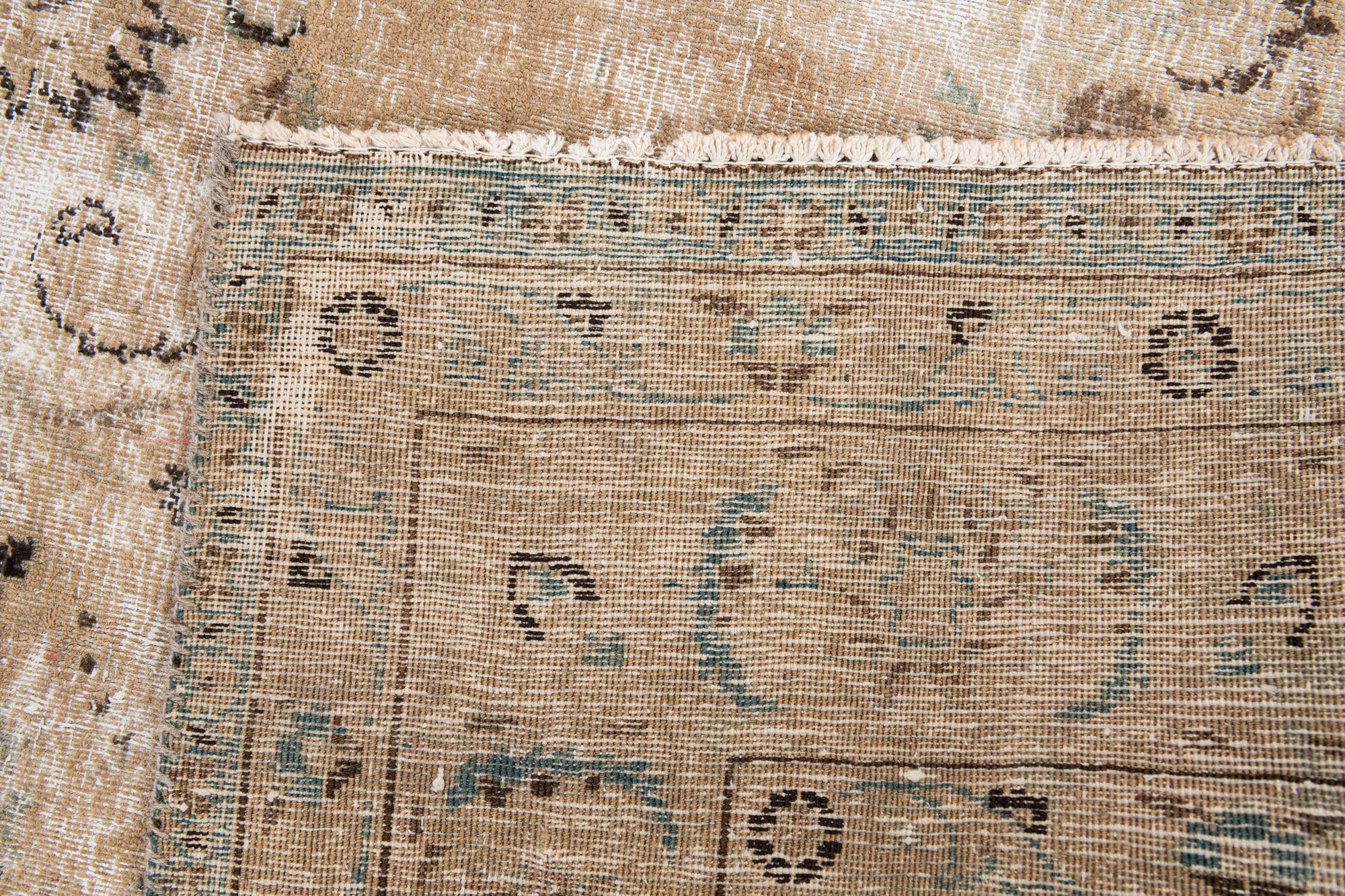 6' 3 x 10' 1 Hand Knotted Ultra Vintage Persian Wool Rug