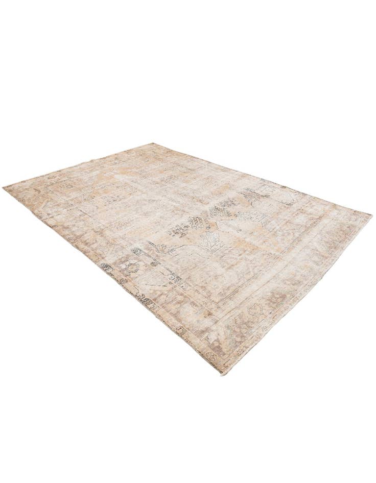 Detail image of 6' 2 x 9' 1  Hand Knotted Ultra Vintage Persian Wool Rug