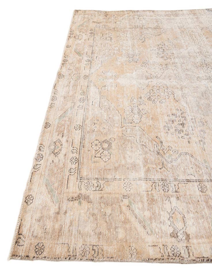 Detail image of 6' 2 x 9' 1  Hand Knotted Ultra Vintage Persian Wool Rug
