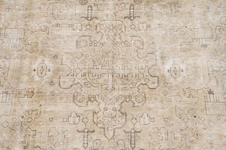 Detail image of 9' 6 x 13' Hand Knotted Ultra Vintage Persian Wool Rug