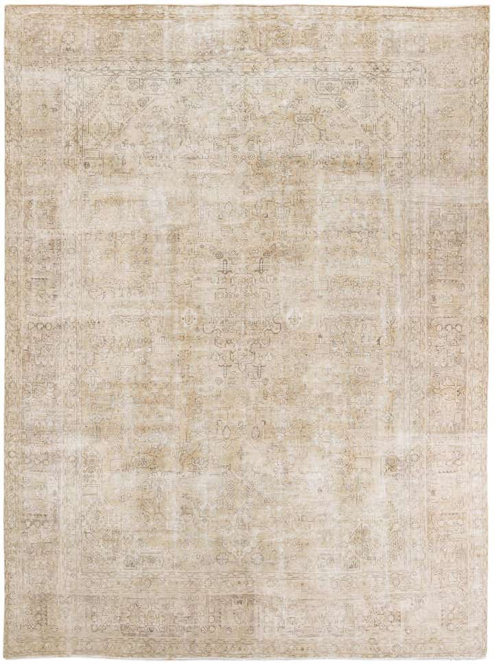 9' 6 x 13' Hand Knotted Ultra Vintage Persian Wool Rug