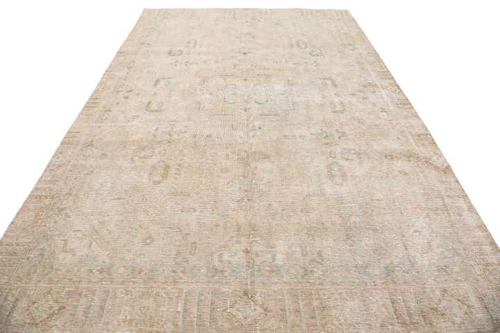 7' x 10' 9 Hand Knotted Ultra Vintage Persian Wool Rug