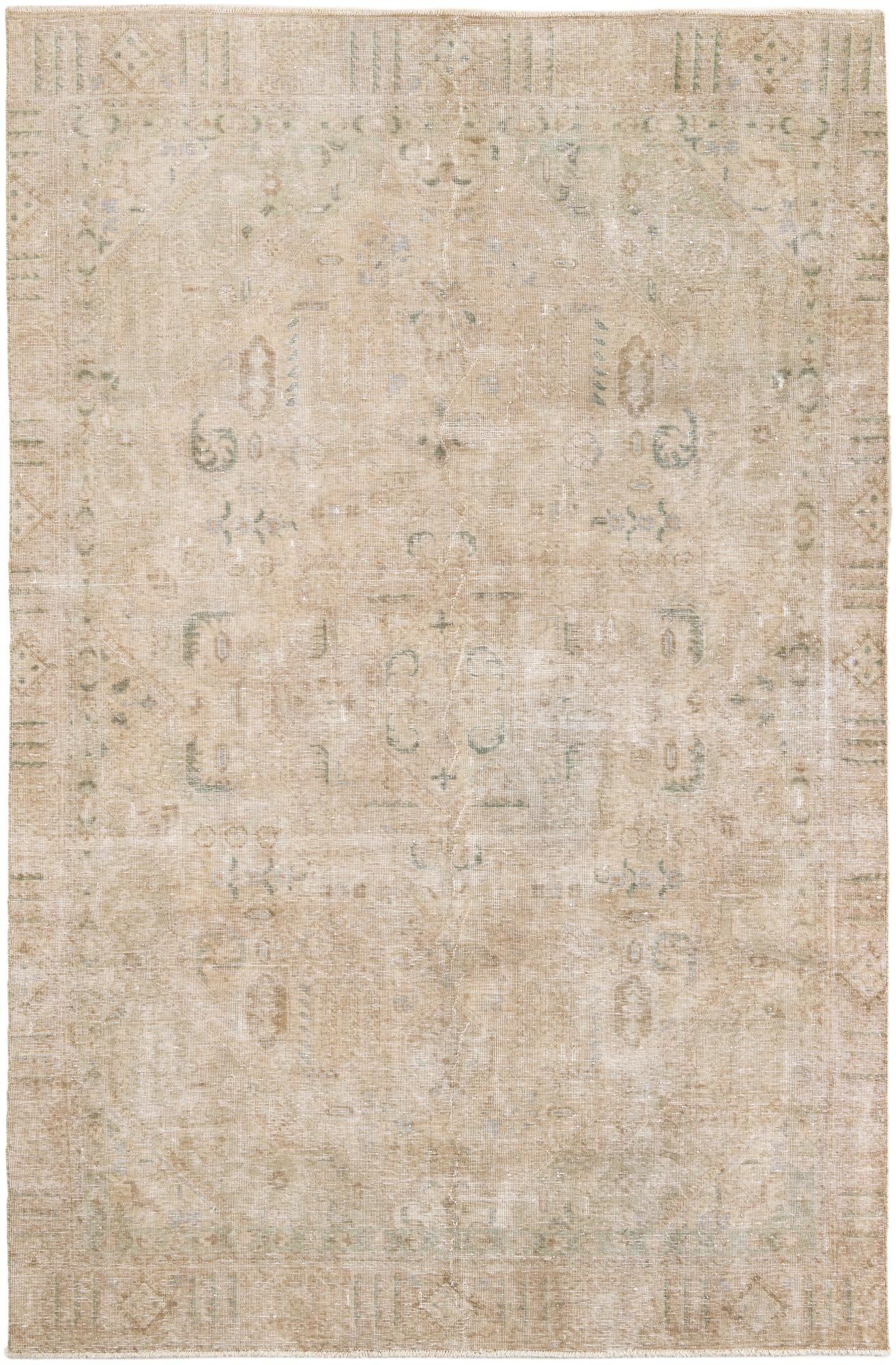 7' x 10' 9 Hand Knotted Ultra Vintage Persian Wool Rug