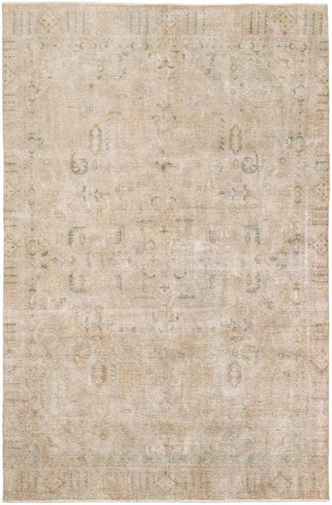 7' x 10' 9 Hand Knotted Ultra Vintage Persian Wool Rug