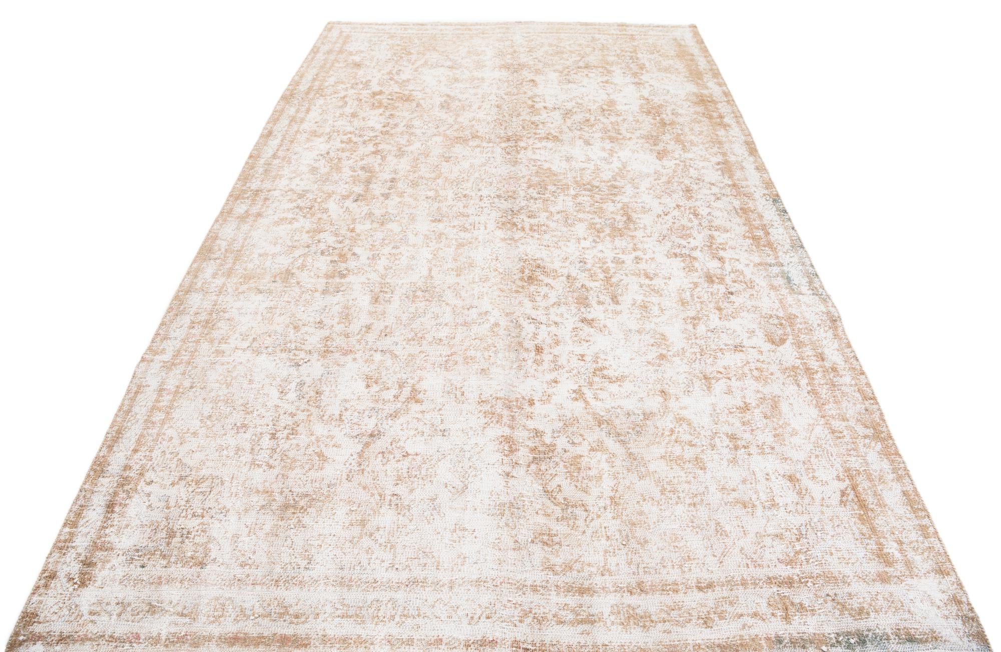 5' 4 x 9' Hand Knotted Ultra Vintage Persian Wool Rug