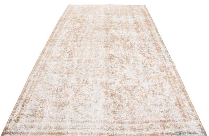 5' 4 x 9' Hand Knotted Ultra Vintage Persian Wool Rug