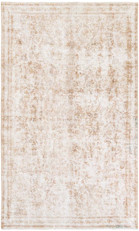 Detail image of 5' 4 x 9' Hand Knotted Ultra Vintage Persian Wool Rug