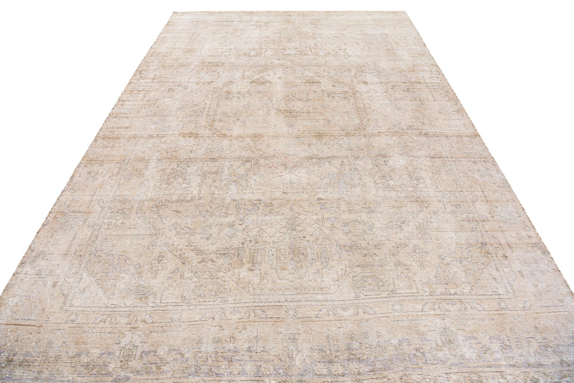 6' 2 x 9' 5 Hand Knotted Ultra Vintage Persian Wool Rug
