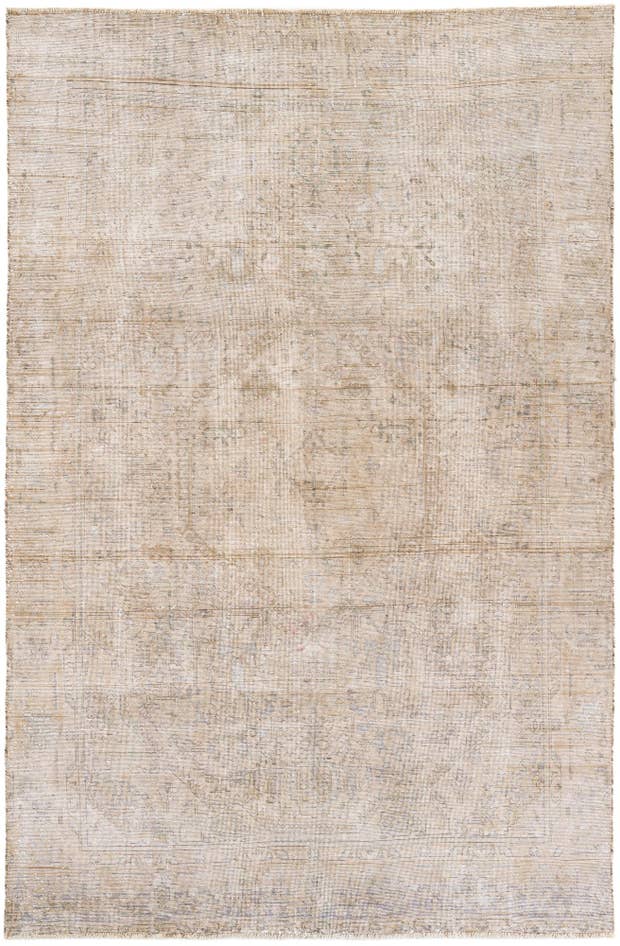 Detail image of 6' 2 x 9' 5 Hand Knotted Ultra Vintage Persian Wool Rug