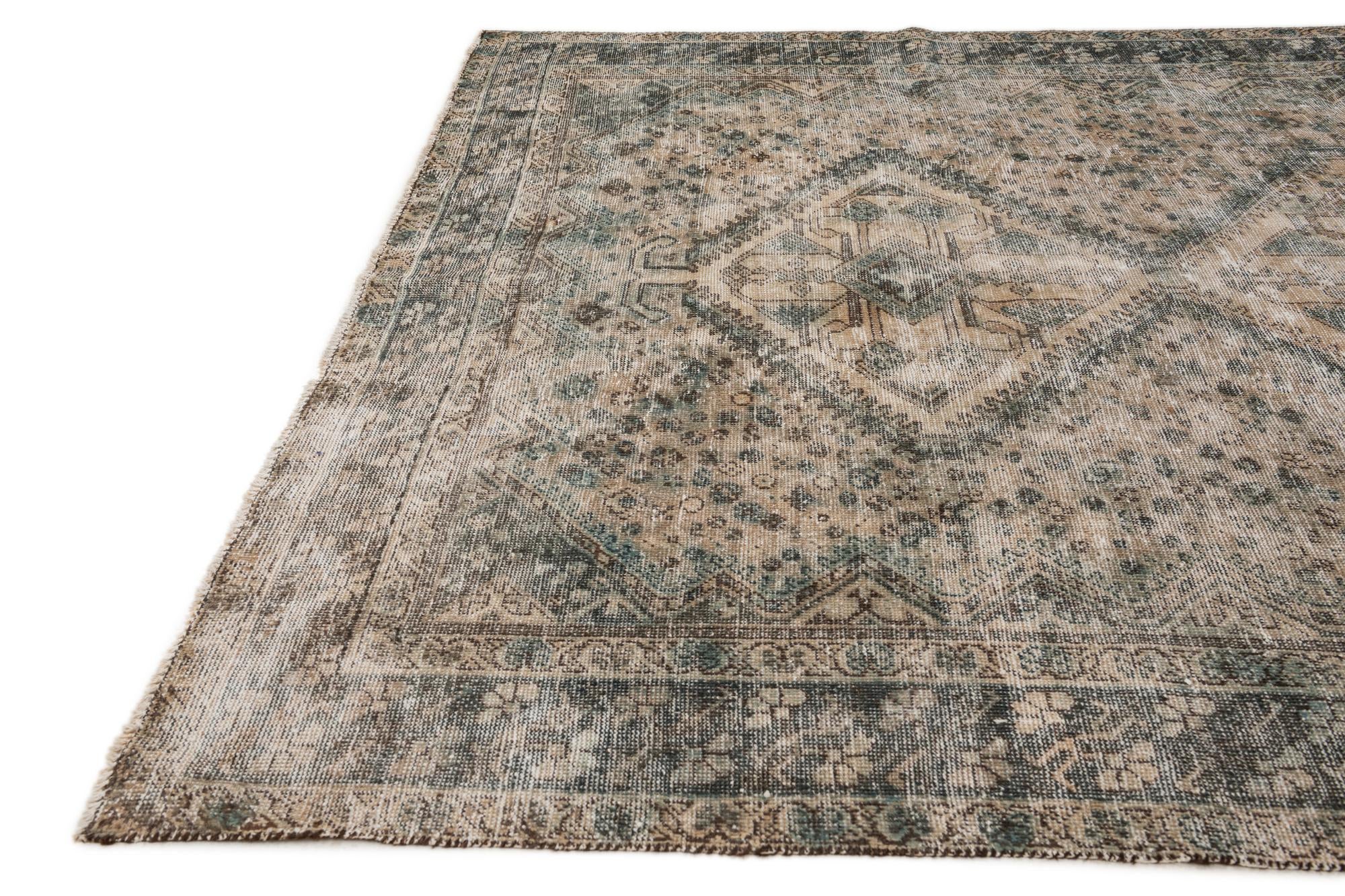 6' 5 x 10' Hand Knotted Ultra Vintage Persian Wool Rug