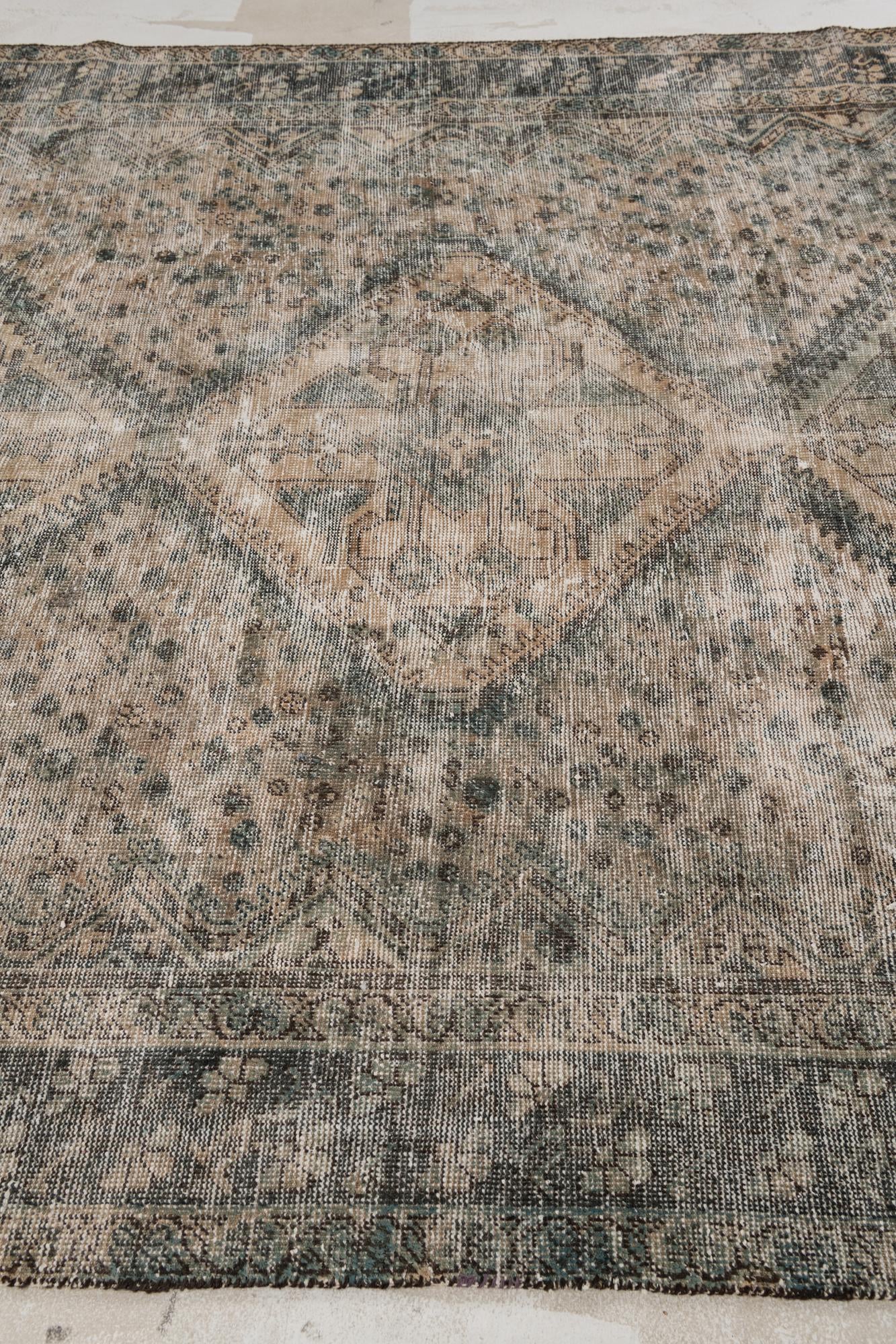 6' 5 x 10' Hand Knotted Ultra Vintage Persian Wool Rug