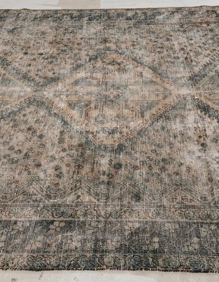 Detail image of 6' 5 x 10'  Hand Knotted Ultra Vintage Persian Wool Rug