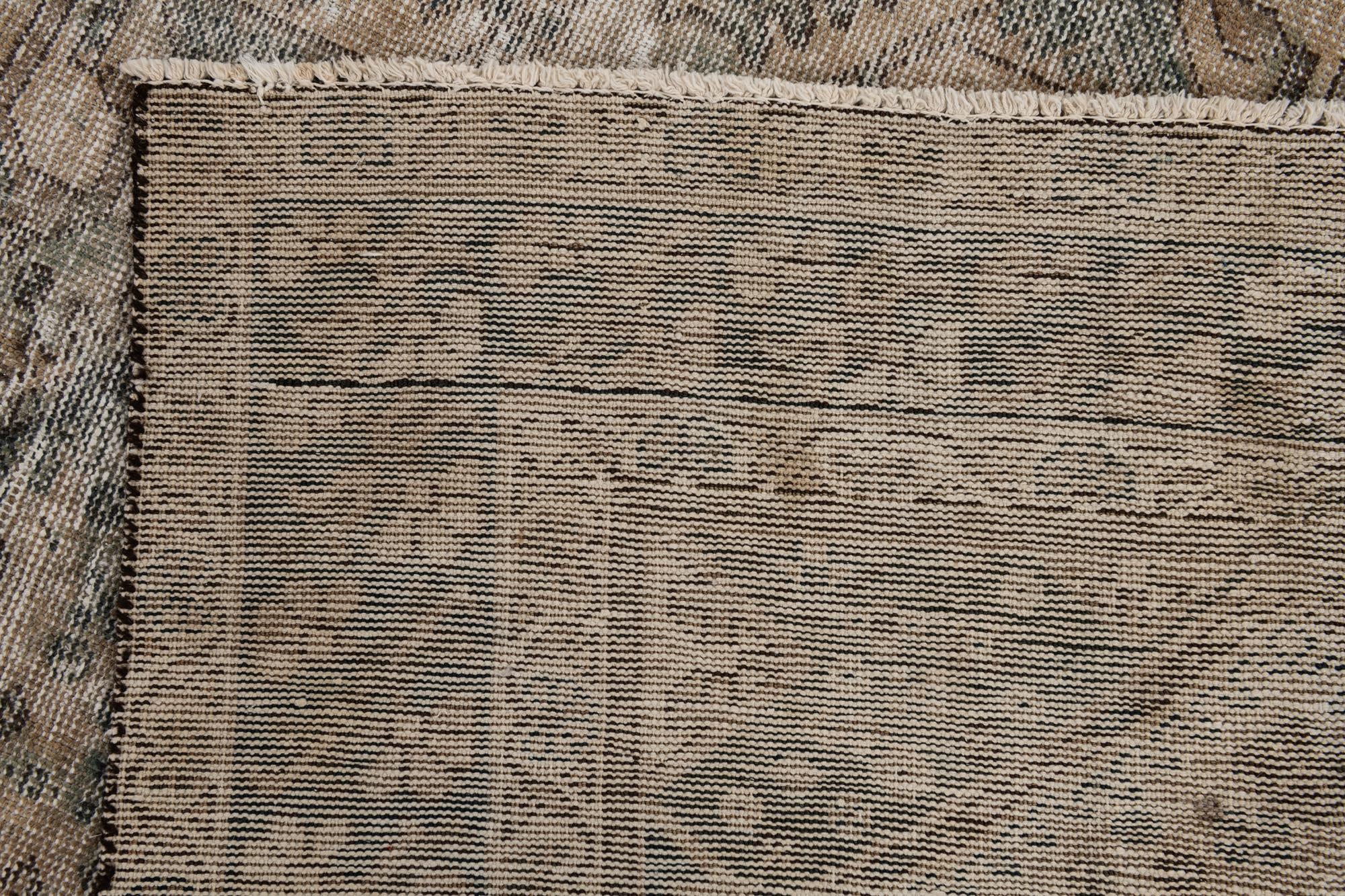 6' 5 x 10' Hand Knotted Ultra Vintage Persian Wool Rug