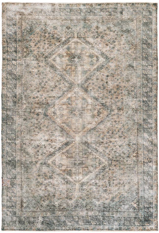 Detail image of 6' 5 x 10' Hand Knotted Ultra Vintage Persian Wool Rug