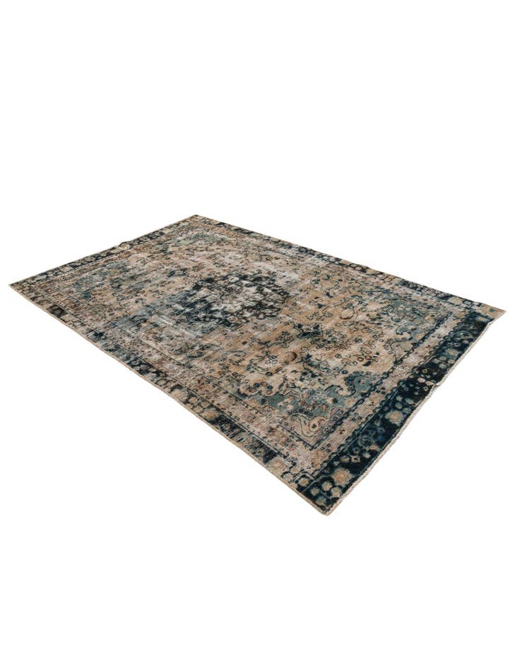 Detail image of 5' 7 x 8' 4  Hand Knotted Ultra Vintage Persian Wool Rug