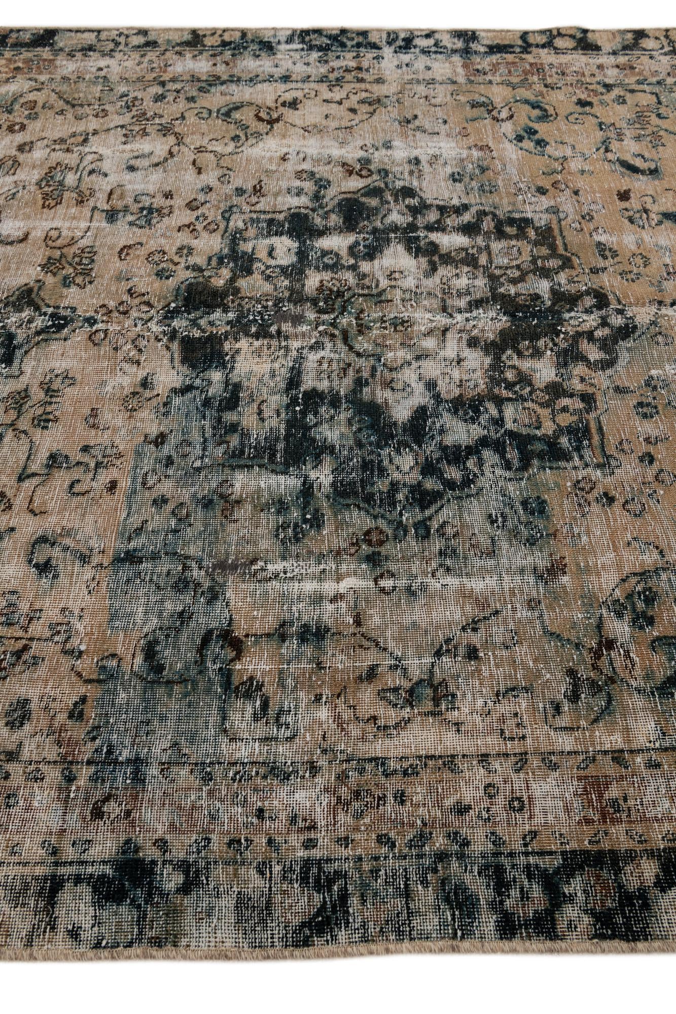 5' 7 x 8' 4 Hand Knotted Ultra Vintage Persian Wool Rug