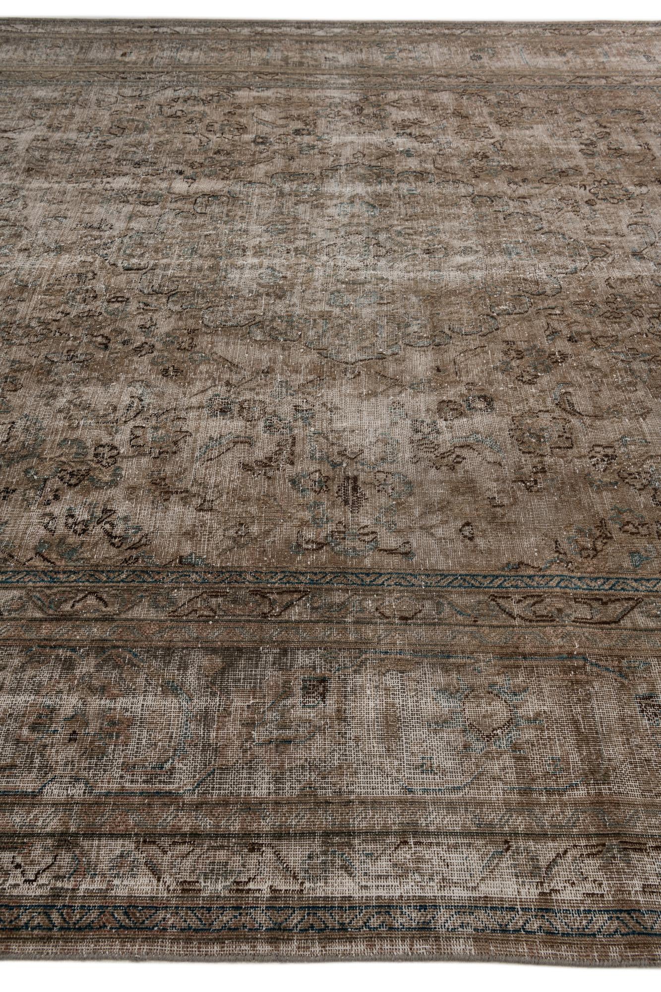9' 6 x 12' 6 Hand Knotted Ultra Vintage Persian Wool Rug