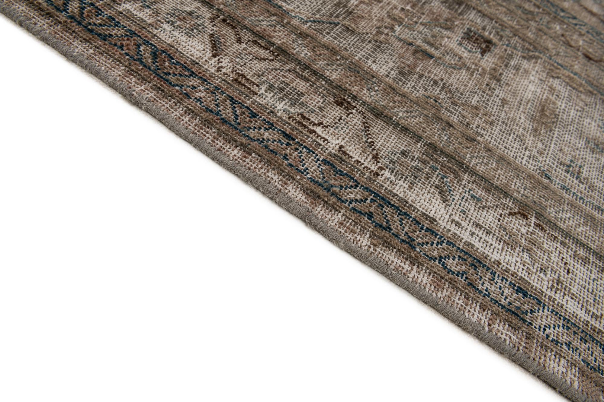 9' 6 x 12' 6 Hand Knotted Ultra Vintage Persian Wool Rug