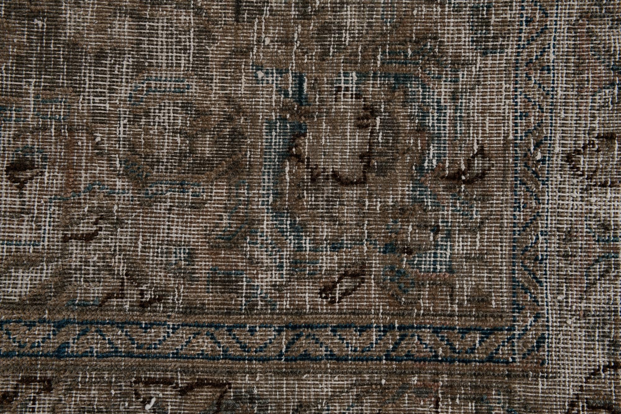 9' 6 x 12' 6 Hand Knotted Ultra Vintage Persian Wool Rug