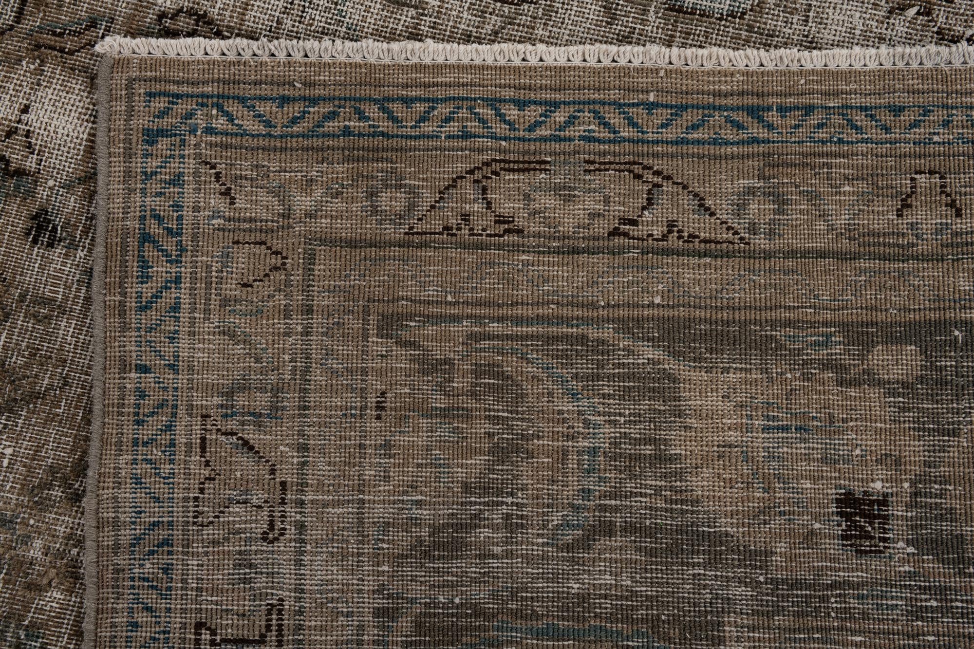 9' 6 x 12' 6 Hand Knotted Ultra Vintage Persian Wool Rug