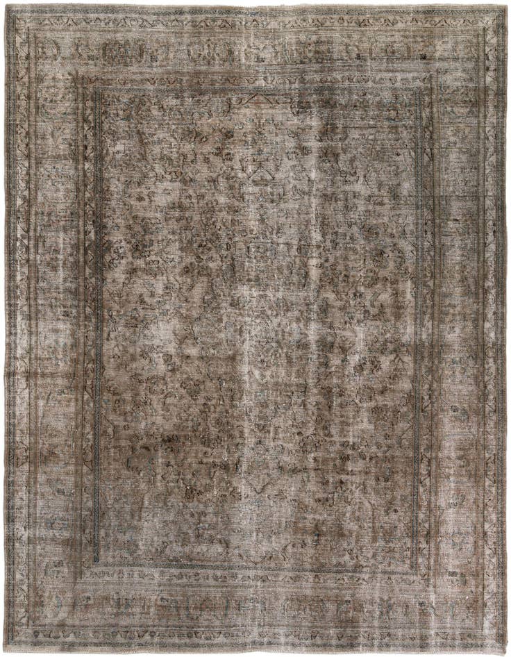 Detail image of 9' 6 x 12' 6 Hand Knotted Ultra Vintage Persian Wool Rug