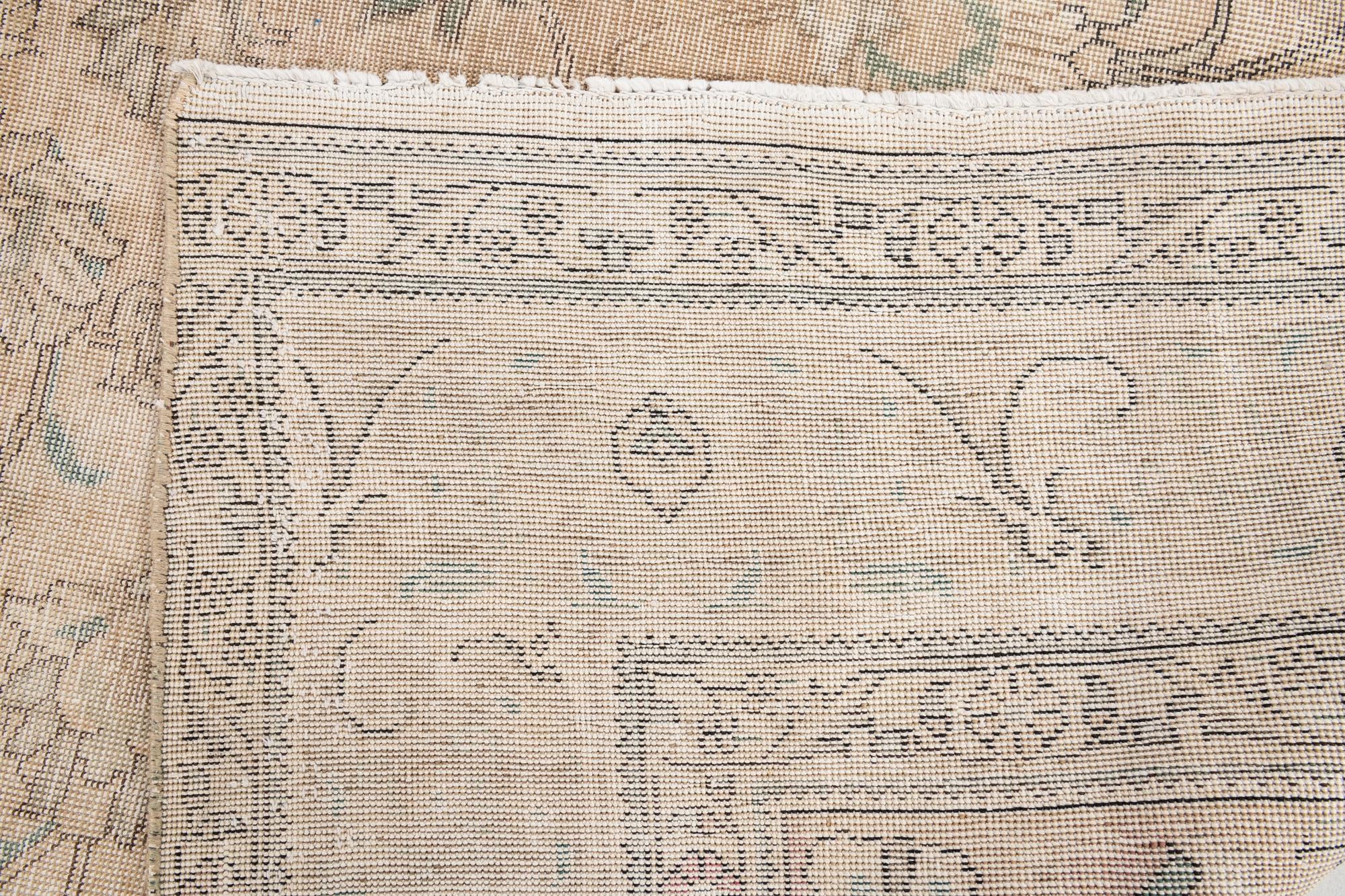 8' x 11' 3 Hand Knotted Ultra Vintage Persian Wool Rug