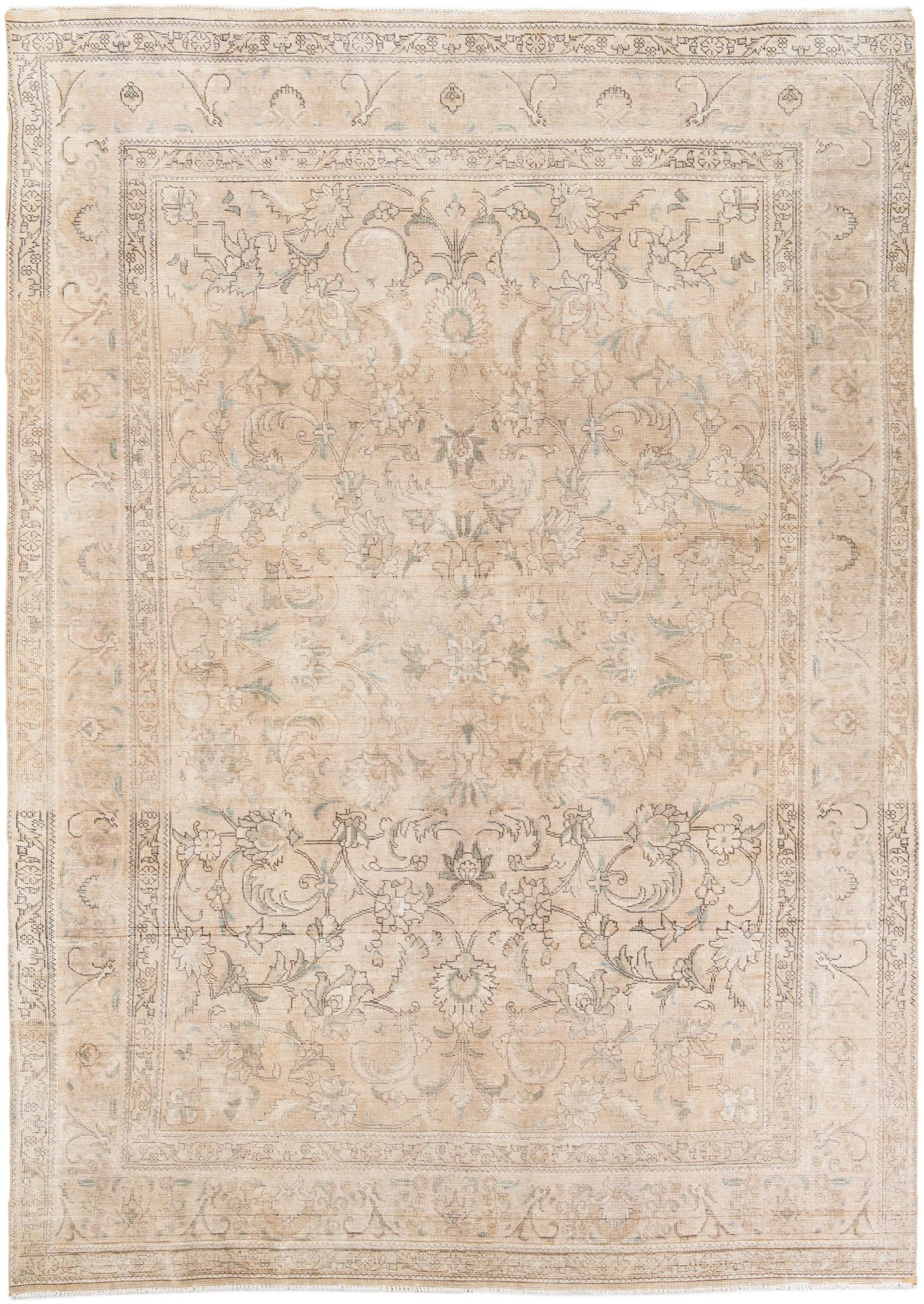 8' x 11' 3 Hand Knotted Ultra Vintage Persian Wool Rug