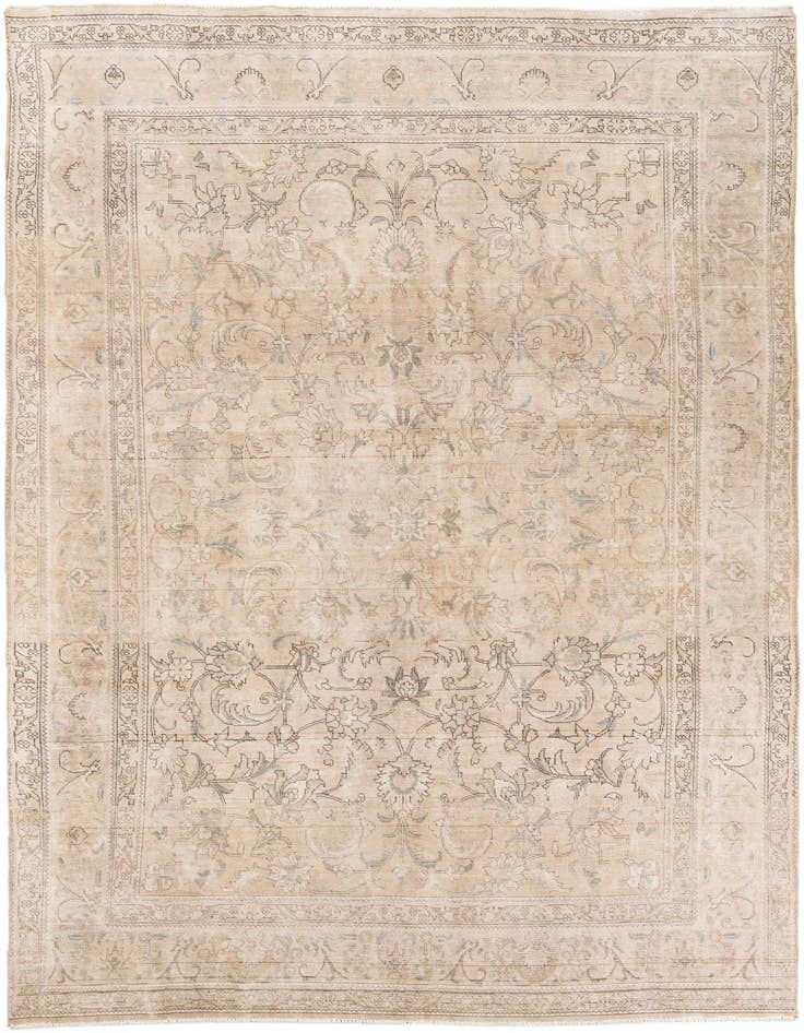 Detail image of 8' x 11' 3 Hand Knotted Ultra Vintage Persian Wool Rug