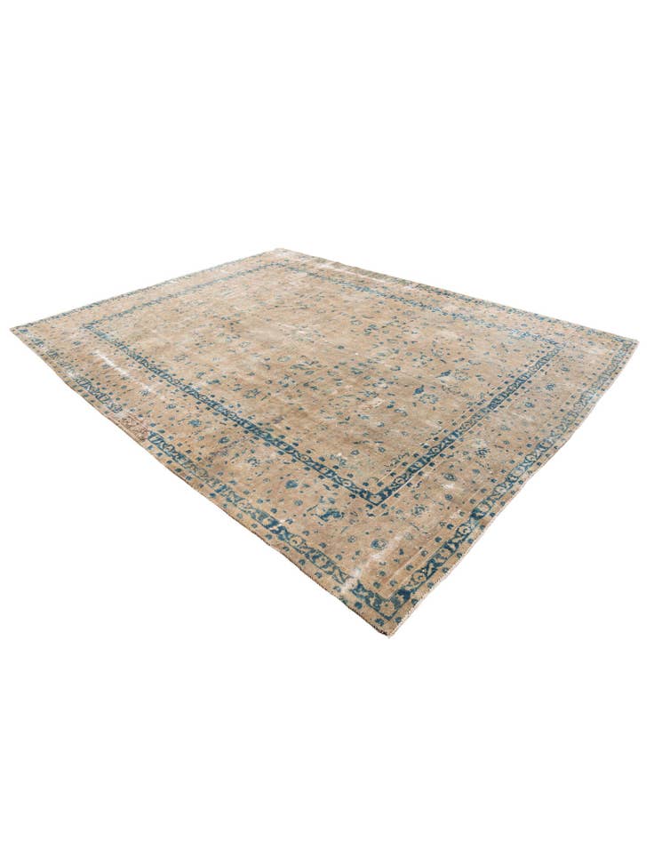 Detail image of 9' 6 x 12' Hand Knotted Ultra Vintage Persian Wool Rug